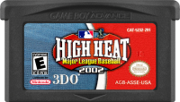High Heat Major League Baseball 2002 PAL GameBoy Advance PAL box art